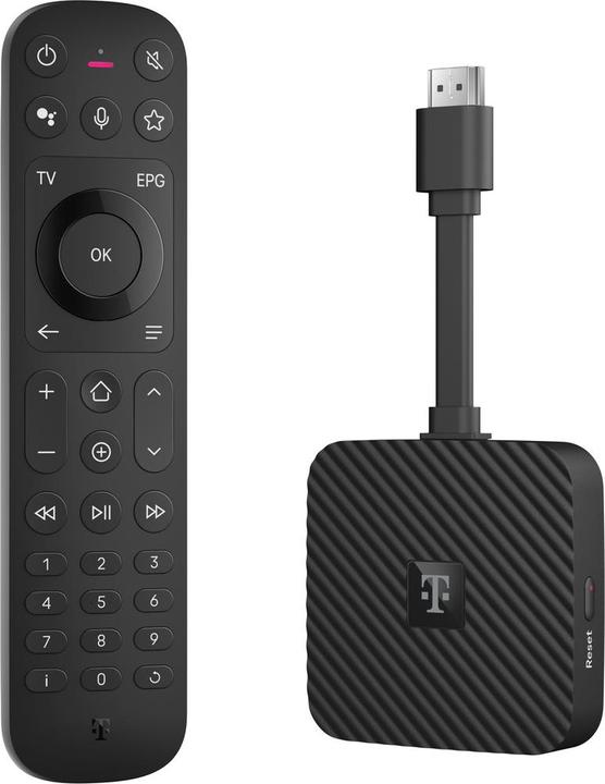 Actual product image Telekom MagentaTV Stick (2nd generation) - Black (16 GB, Android 12)