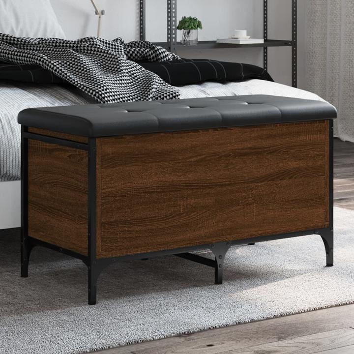 Actual product image VidaXL Bench with storage space brown oak 82x42x45 cm (42 cm)