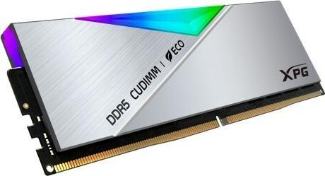 Produktbild Adata CUDIMM 48 GB DDR5-9200 (2x 24 GB) Dual-Kit (silber, AX5CU9200C4224G-DCLACRSG, XPG Lancer Neon RGB) (2 x 24GB, 9.20 MHz, DDR5-RAM, CU-DIMM)