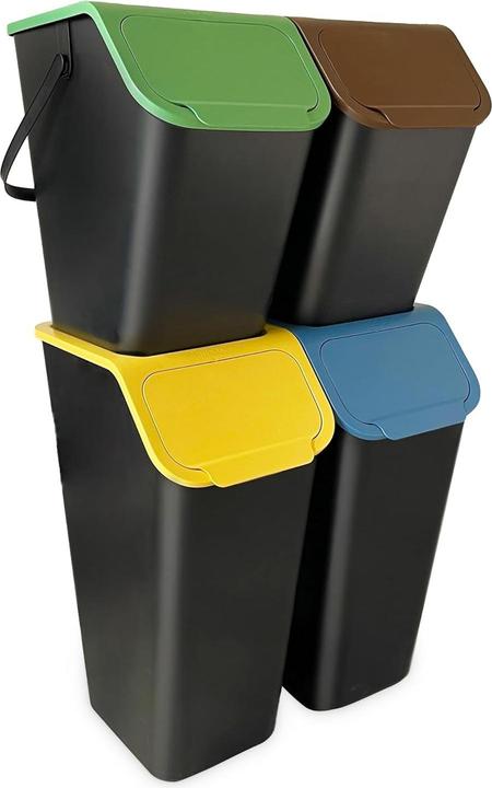 Go Practic 4-teiliges Küchenmülleimer-Set (120 l)