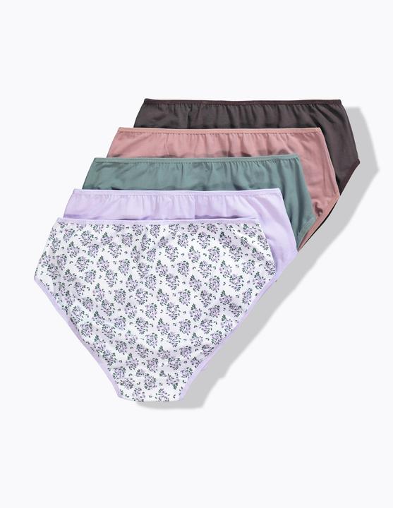 Produktbild Ulla Popken Midislips, 5er-Pack, Muster/einfarbig (58, 60, 5er Pack)