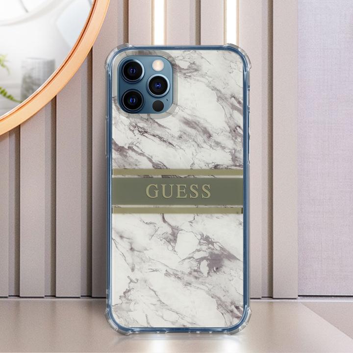 Productafbeelding Guess Hard Cover Marmeren Streep met Riem (Apple iPhone 13 Pro Max)