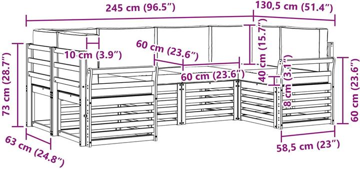 Produktbild vidaXL Outdoor-Sofa
