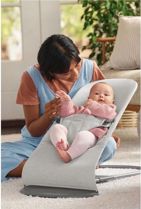 Actual product image BabyBjörn Bliss rocker, woven, light grey mélange