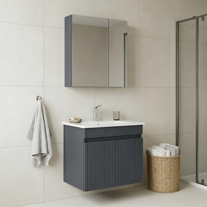 Produktbild Homitis Tivoli 65 Bathroom Cabinet With Sink & Mirror Set (2 Pieces)