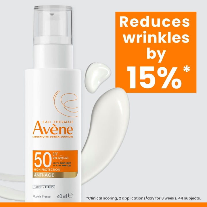 Actual product image Avène Sun Expert Anti-Aging Fluid SPF50 40ml (Sun cream face, SPF 50, 40 ml)