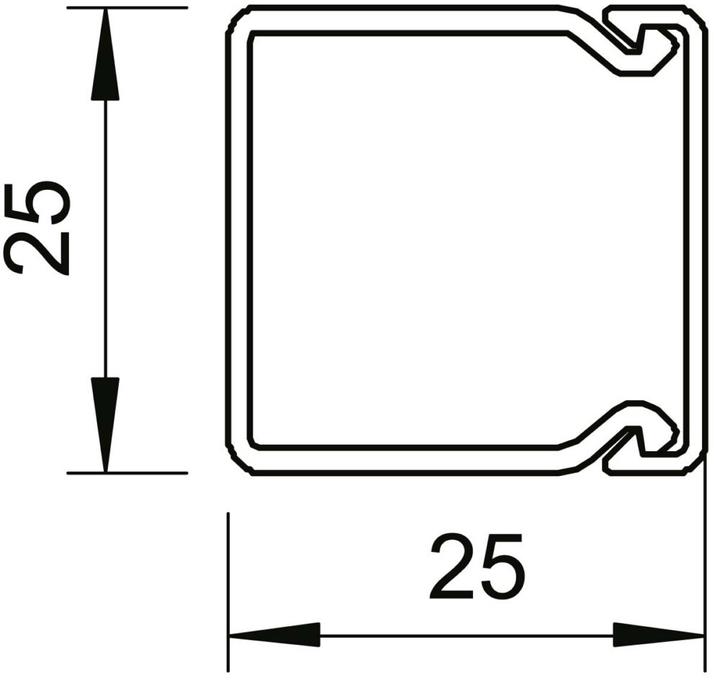 Produktbild OBO Bettermann OBO Wandund Deckenkanal WDK reinweiss (Kabelkanal, 200 cm)