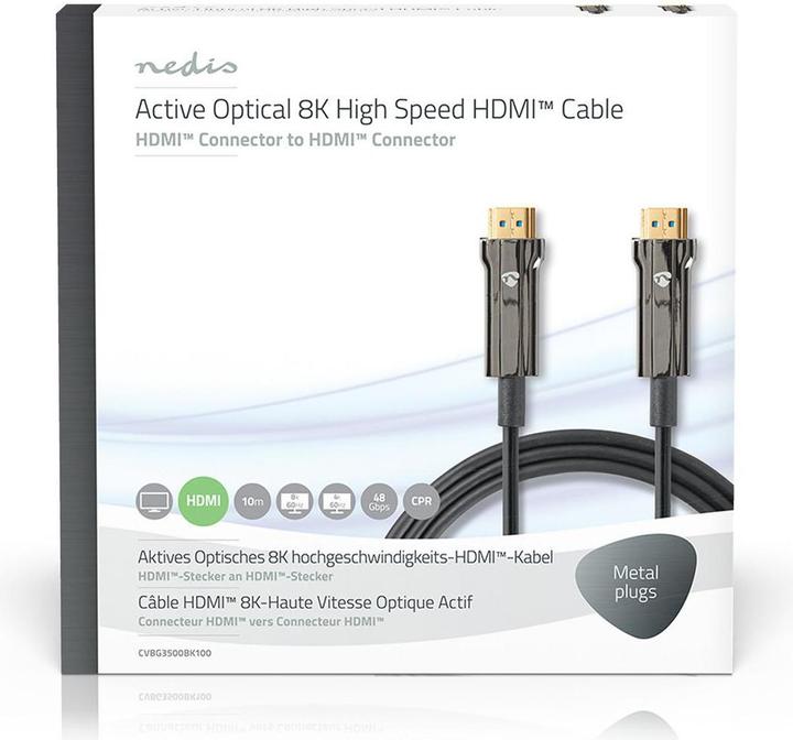 Produktbild Nedis High Speed??HDMI Kabel mit Ethernet| HDMI Stecker|| 8Ka60Hz| - Kabel - Digital/D (10 m, HDMI)