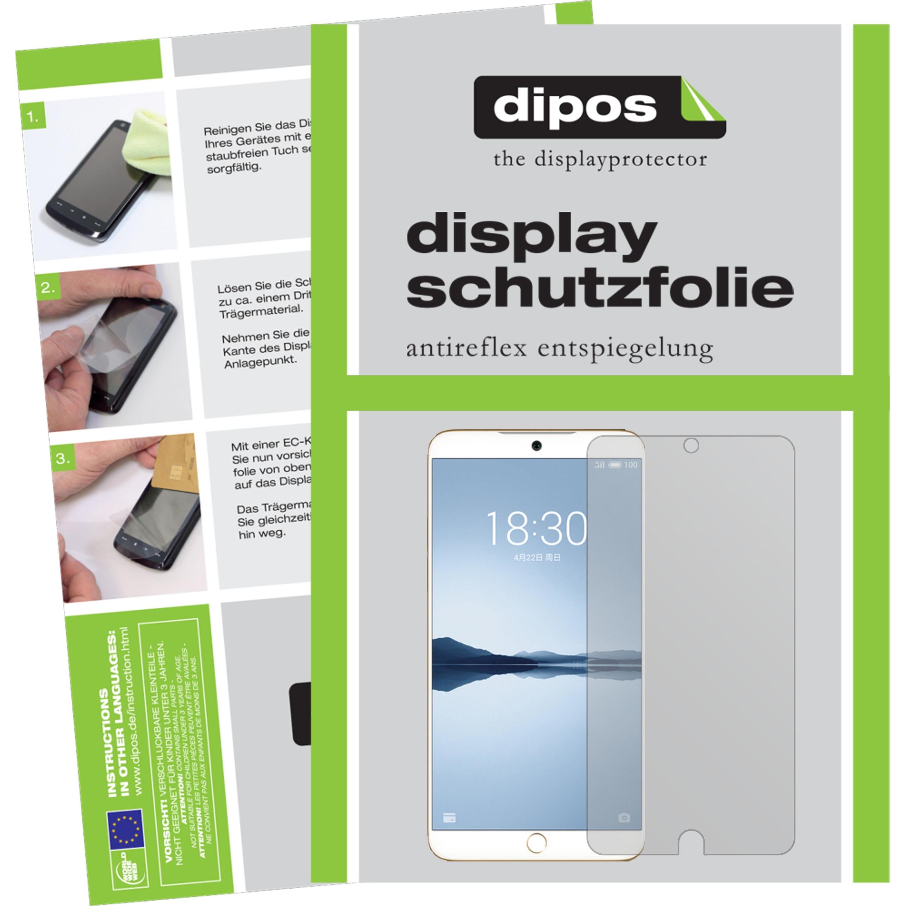 Dipos Displayschutzfolie Antireflex (1 Stück, Meizu 15 Plus), Smartphone Schutzfolie, Transparent