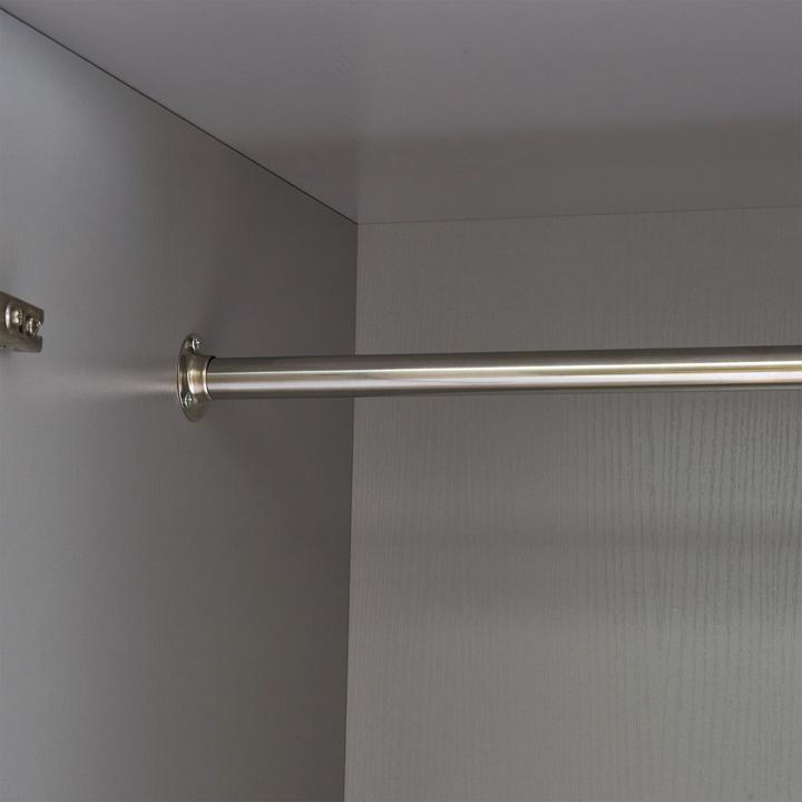 Produktbild En.Casa Kleiderschrank Eiselfing 176x80x52 cm 3 Schubladen Grau