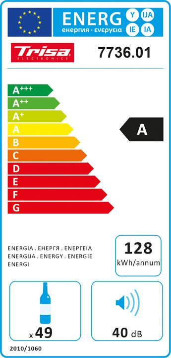 Energy Label Trisa Fine wine climate cabinet