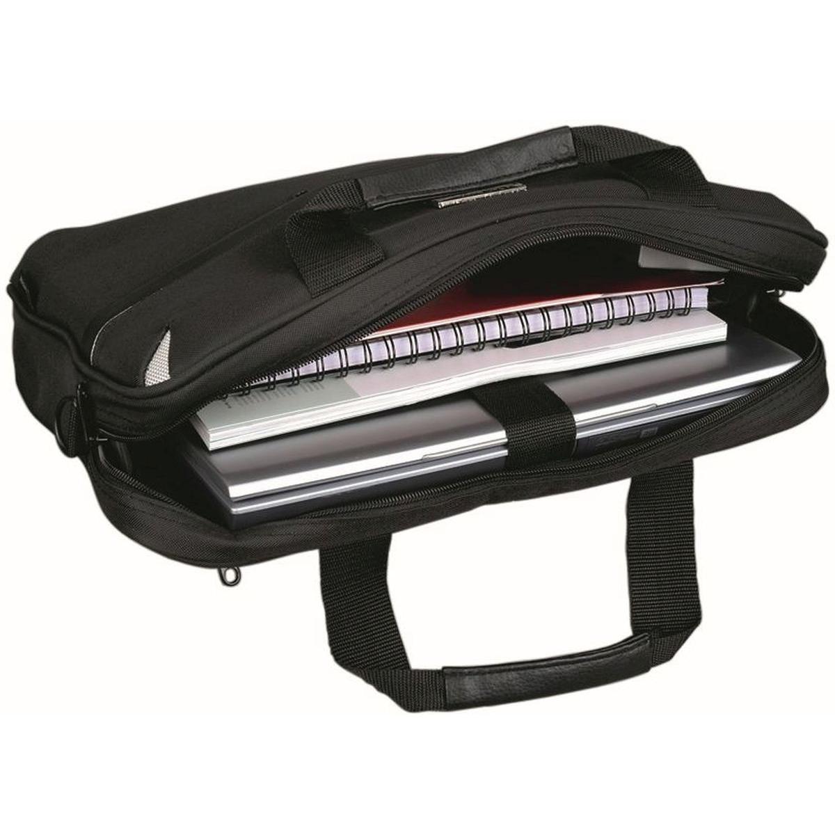 Thumbnail - Lightpak, Koffer, Notebooktasche "SIERRA", Polyester, schwarzes gepolstertes Laptopfach, Reißverschlussfach mit Organ, S...