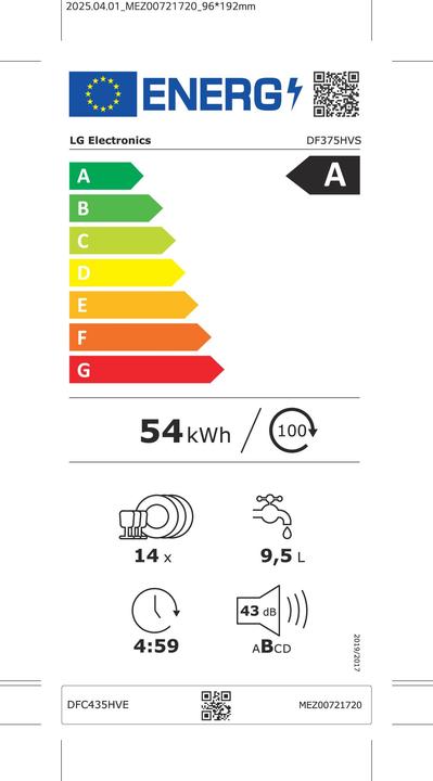 Energie-Label LG DF375HVS