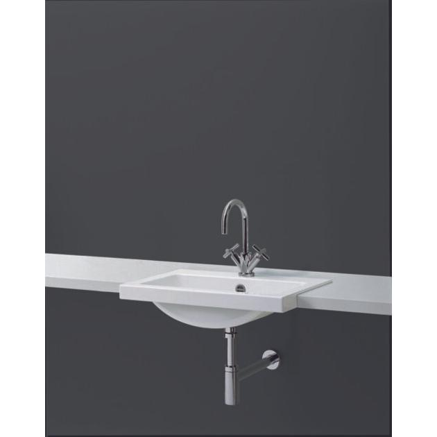 Thumbnail - Alape, Waschbecken, Halbeinbaubecken HB.R585H, rechteckig B: 585mm H: 143mm T: 405mm, 2700000000, weiss (405 mm, 585 mm)