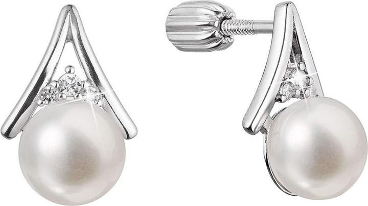 Image du produit Evolution Group Timeless Silver earrings with true river pearl 21083.1B
