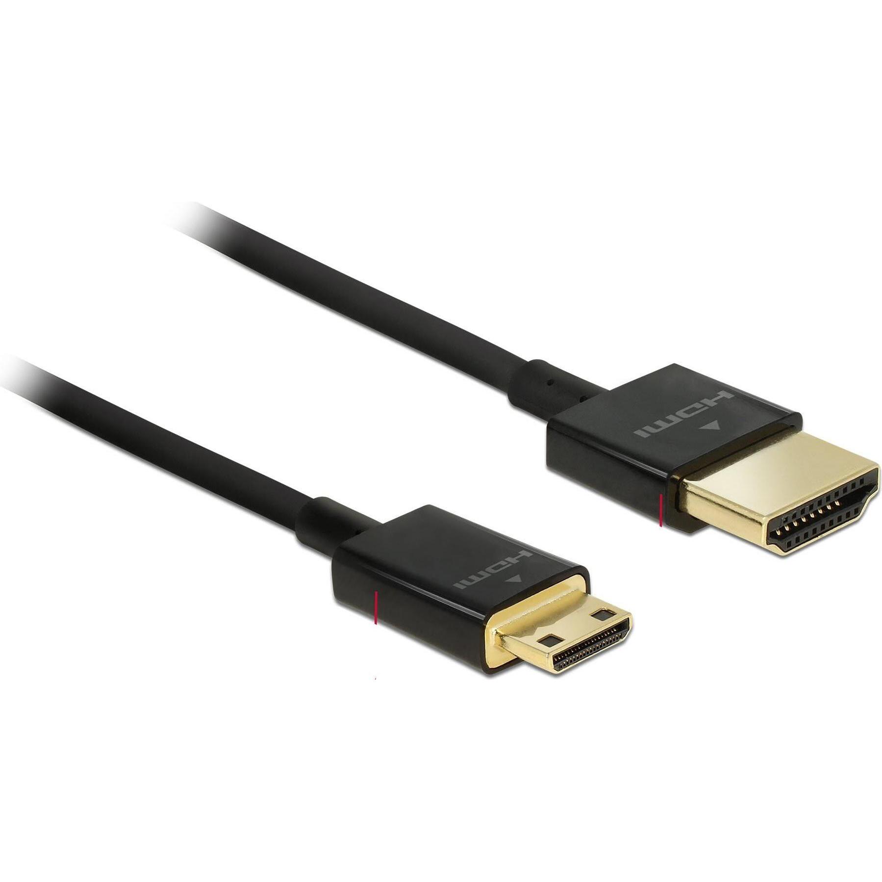 Thumbnail - Delock HDMI (Typ A) — mini HDMI (Typ C) (0.15 m, HDMI), Video Kabel