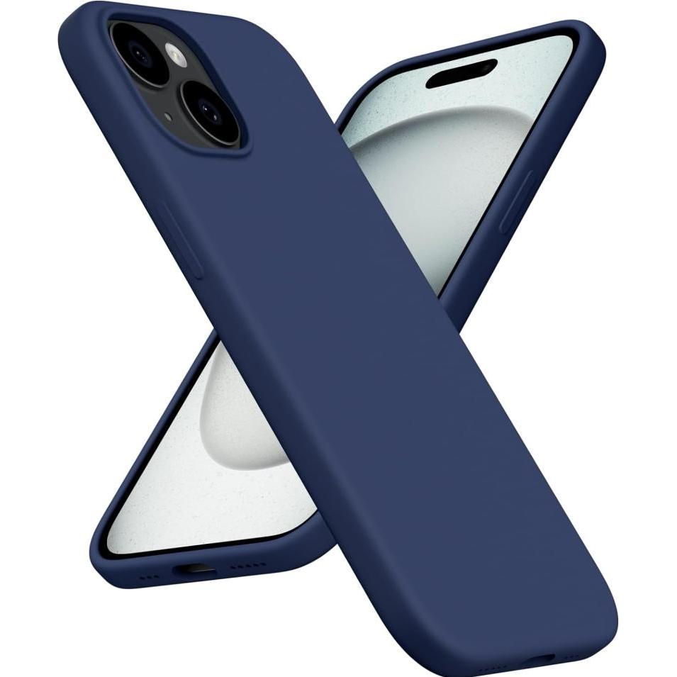 Screenguard Apple iPhone 15 Plus Liquid Silicone Case Hülle (Apple iPhone 15 Plus), Smartphone Hülle, Blau