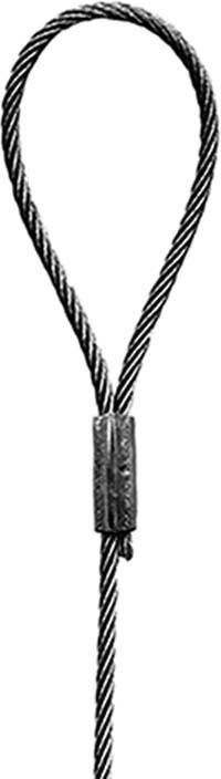 Actual product image Niedax NIE GAK-5/1 Set-loop,rope-d 5mm,rope-length 1m steel,galvanised/c (Set)