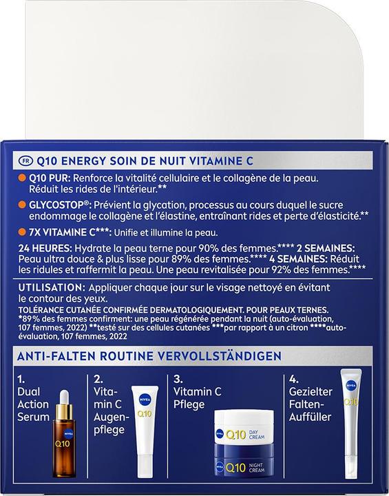 Actual product image NIVEA Q10 Energy Anti-Falten Nachtpflege (50 ml, Face balm)