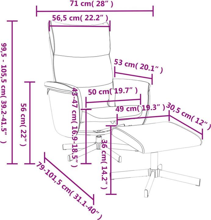 Image du produit VidaXL Fauteuil de massage avec repose-pieds Gris Similicuir,Couleur