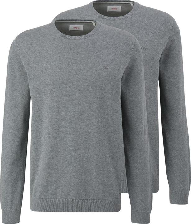 Actual product image s.Oliver Fashion - Basic - Pullover - 2er Pack (3XL Hellgrau) (3XL)