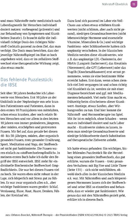 Immagine prodotto Nährstoff-Therapie - der Praxisleitfaden (Tedesco, Helena Orfanos-Boeckel, 2023)