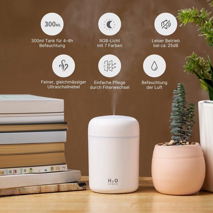 Produktbild Hermex Tragbarer Luftbefeuchter Mini-Luftbefeuchter Ultraschall Diffusor