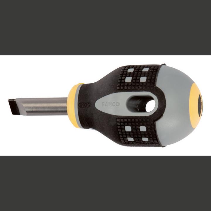 Produktbild Bahco ERGO Schraubendreher für Schlitzschrauben, gerade, mit kurzem Gummigriff, 1,2 mm x 6,5 mm x 25 mm (Schlitzschrauben)