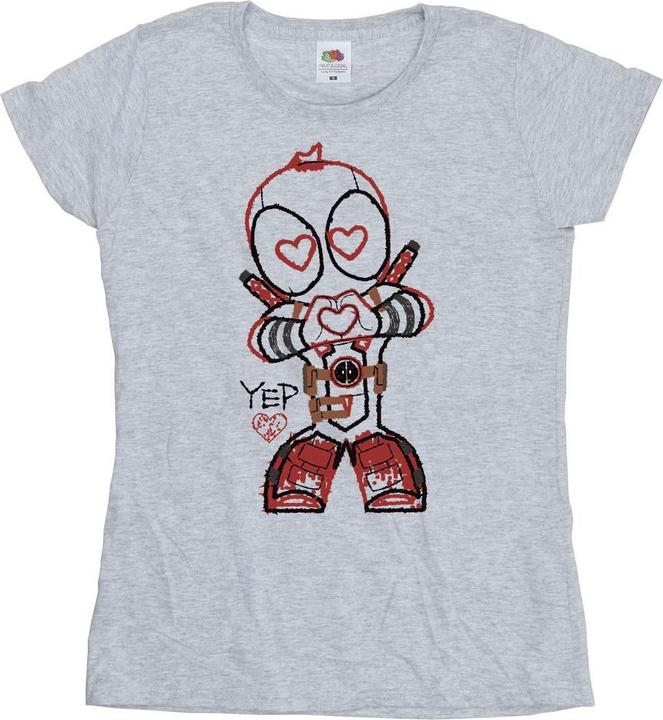 Immagine prodotto Deadpool Love Beam Line Maglietta Donna (XL)