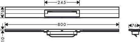 Produktbild hansgrohe HG Duschrinne RainDrain Flex kb. Wd-mon 800mm edelstahl gebürstet (984 mm)