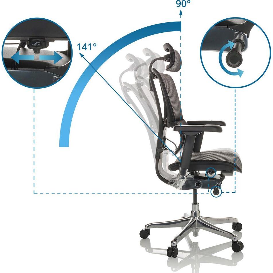 Thumbnail - Hjh Office, Bürostuhl, Ergohuman Slim Gen2