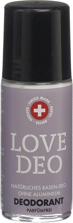 Produktbild Schnarwiler LOVE DEO Basen Deodorant ohne Aluminium parfümfrei Roll-on (Roll-on, 50 ml)