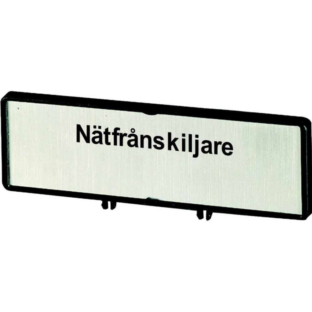 Eaton, Systemstromversorgung, Träger mit Schild, verwendbar für T5, T5B, P3, 88 x 27 mm, beschriftet mit zNetz-Trenneinr...