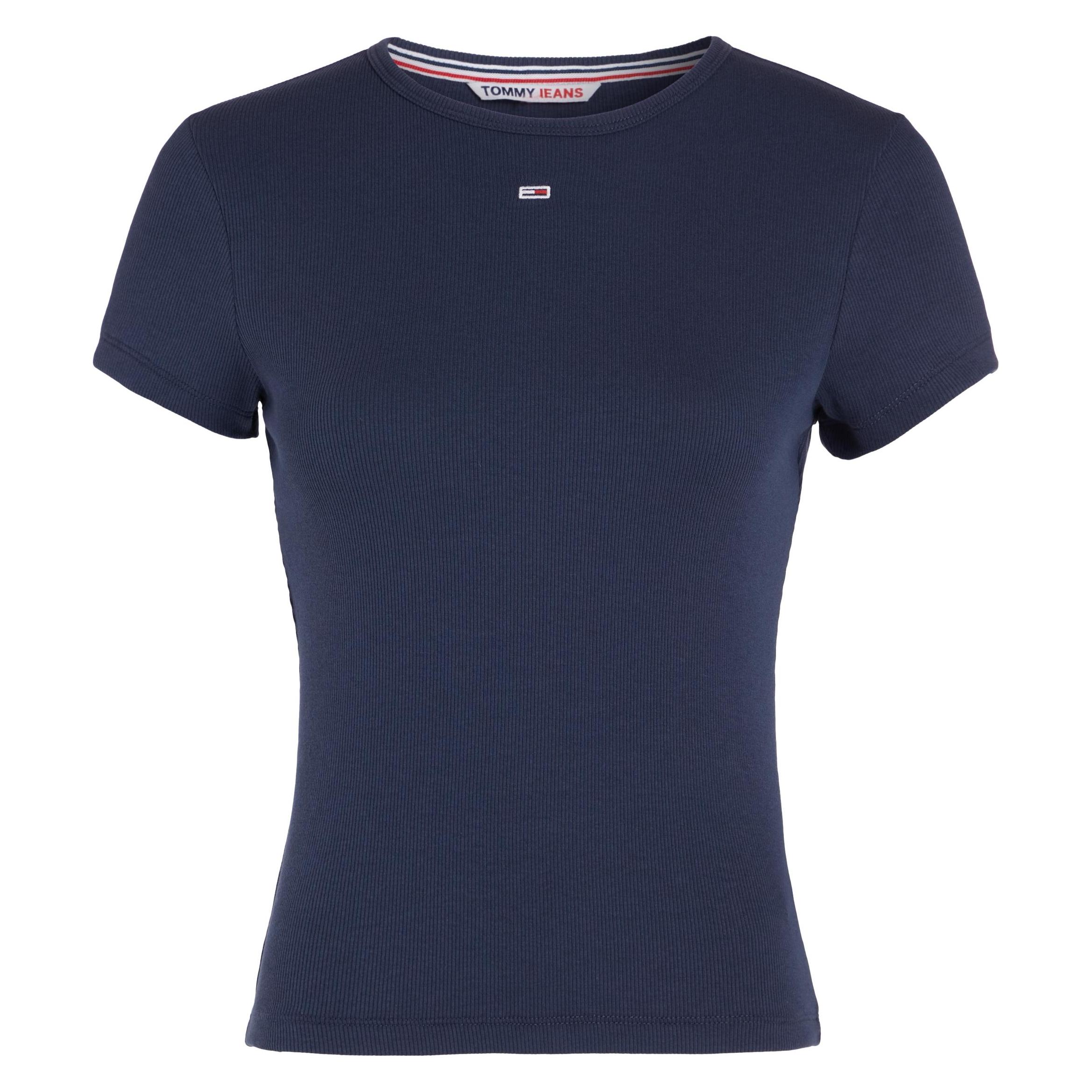 Tommy Hilfiger, Damen, Shirts, Tjw Bby Essential Rib Ss, Blau, (Xs)