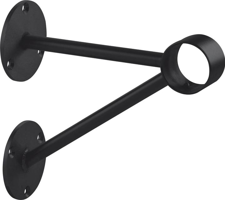 Bar-Reling Wandstütze mit Diagonalstreben für Rohr-ø 38 mm, schwarz beschichtet (1 Stk.)