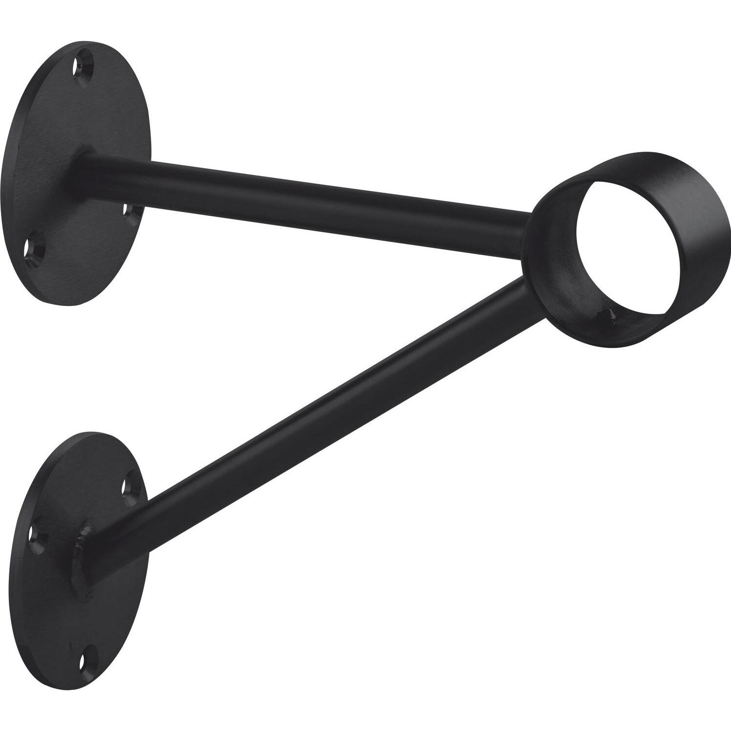 Pohl, Möbelausstattung, Bar-Reling Wandstütze mit Diagonalstreben für Rohr-ø 38 mm, schwarz beschichtet (1 Stk.)