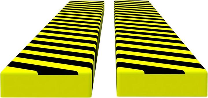 Actual product image vidaXL Kantenschoner Gelb & Schwarz 4x3x100 cm PU,Farbe: Gelb und