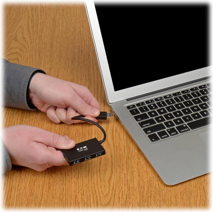 Image du produit Eaton 4 ports USB 3.0 SuperSpeed Slim Hub 5Gbps 4x USB-A Portable Aluminum (USB-C, 4 ports)