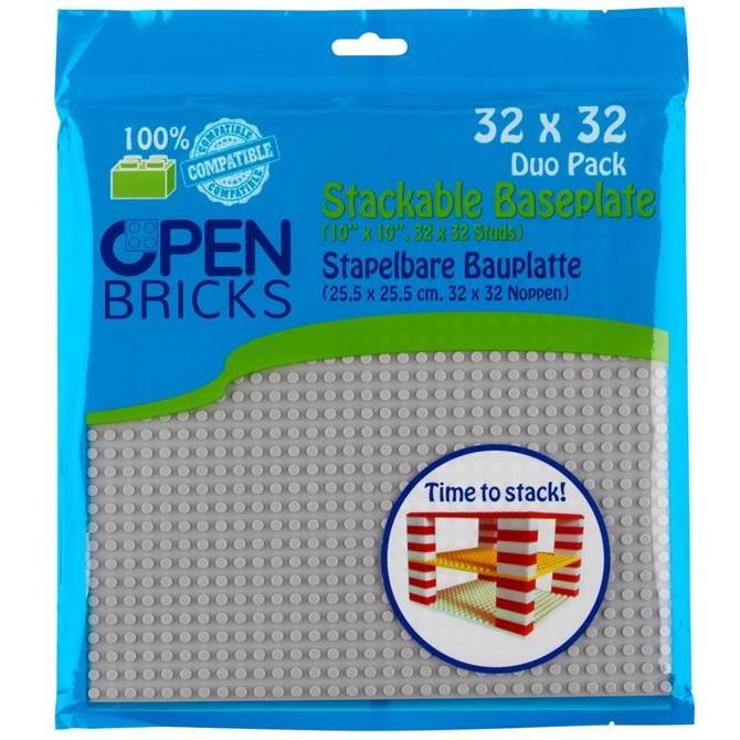 Open Bricks Baseplate 32x32 lgy OB-P32GY1