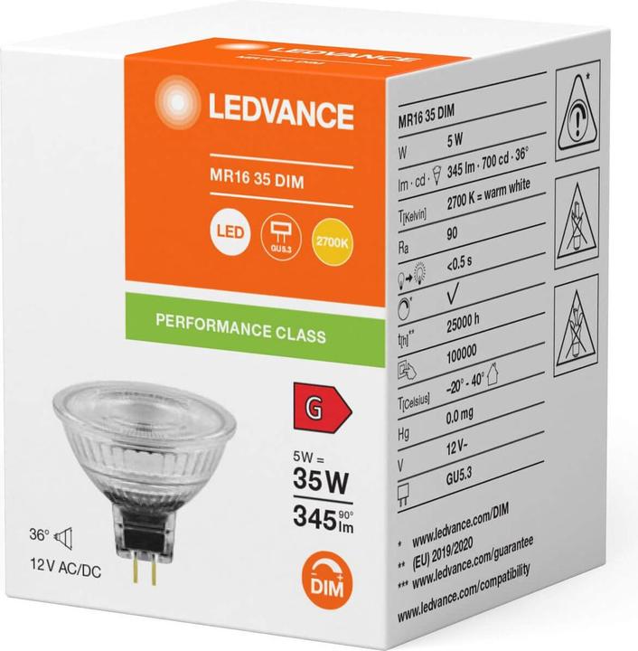 Image du produit Ledvance LED MR163536 DI (GU5.3, 345 lm, 10x)