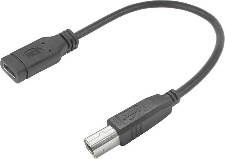 Produktbild ACT USB Type-C« female to USB-B 2.0 printer adapter cable 0.2m (0.20 m, USB 2.0)