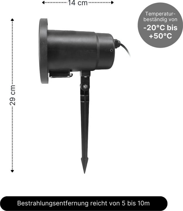 Produktbild Hermex Outdoor-Schneeflocken-Projektor Beamer Videoprojektor LED-Projektorlampe