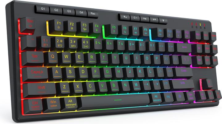 Actual product image Redragon K516RGB-PRO SHIVA PRO 87 (Eng. Int., Cable, Wireless)