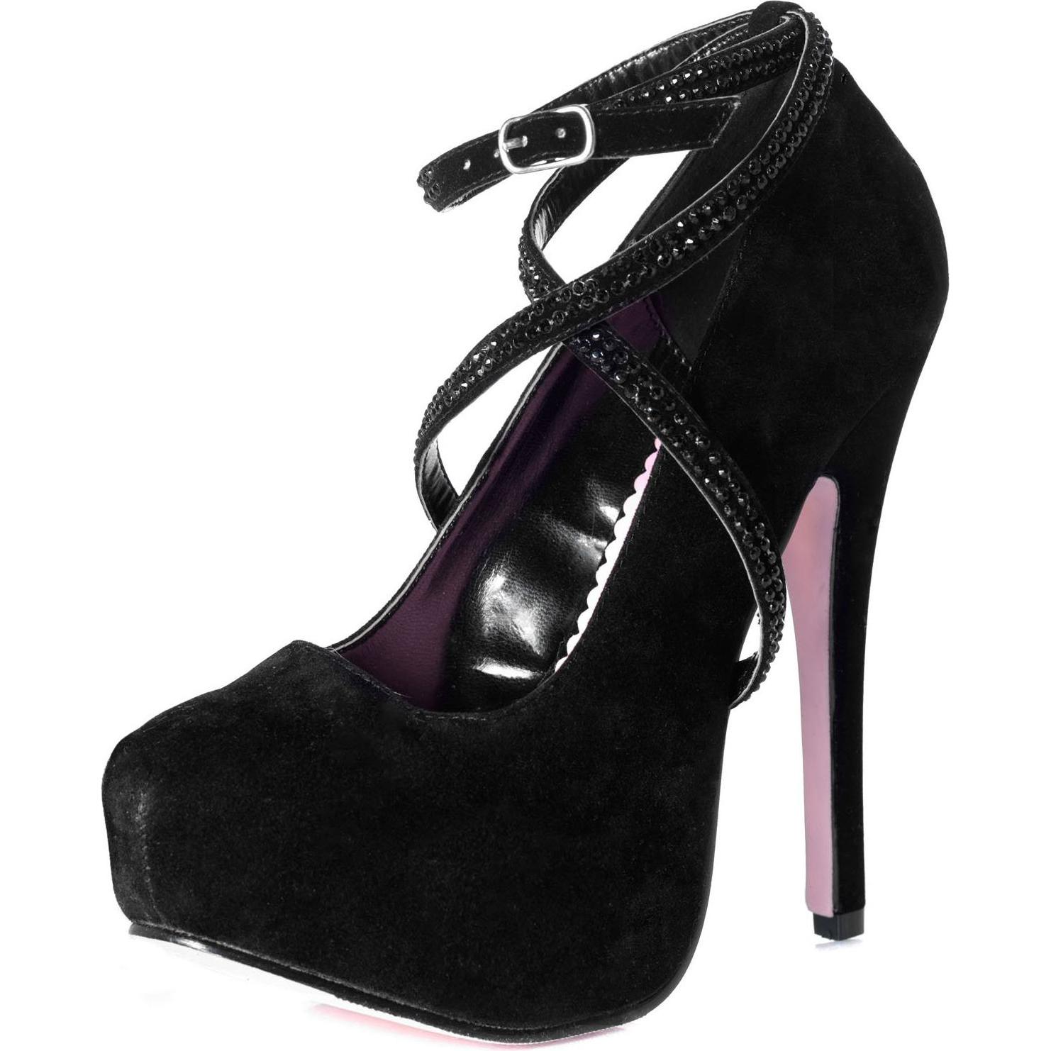 Leg Avenue Samt High Heels schwarz