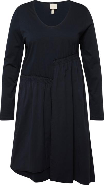 Actual product image Ulla Popken Eco Cotton Asymmetric Cross Seam Long Sleeve Dress (46, 48)