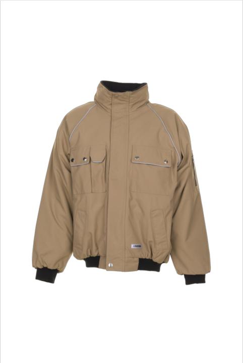 Actual product image Planam unisex work jacket CANVAS 320 khaki, black size L (L)