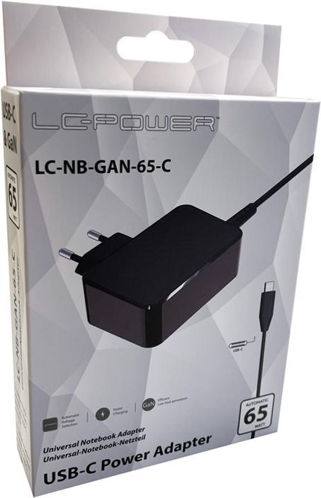 Produktbild LC-Power Netzteil Notebook-Netzteil LC-NB-GAN-65-C (65 W)