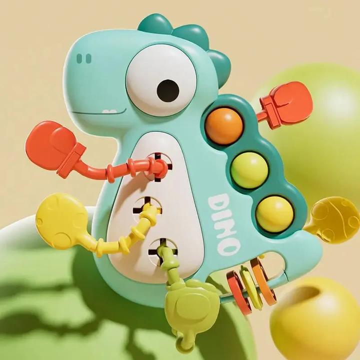 Actual product image Activity Board Dinosaur Pull String Sensory Awakening Rattle Training Development Activity Early Educational