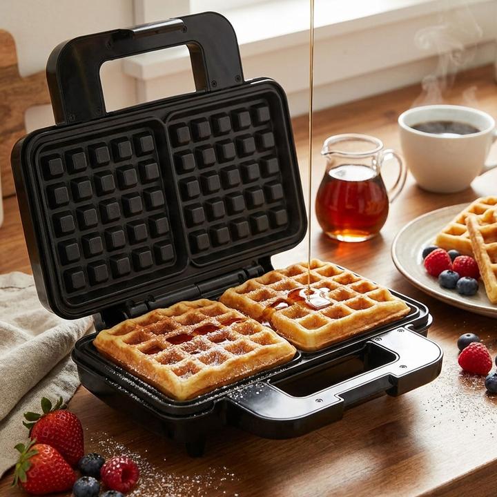 Produktbild Deski Belgisches Waffeleisen 1000 Watt: Perfekt für knusprige Waffeln