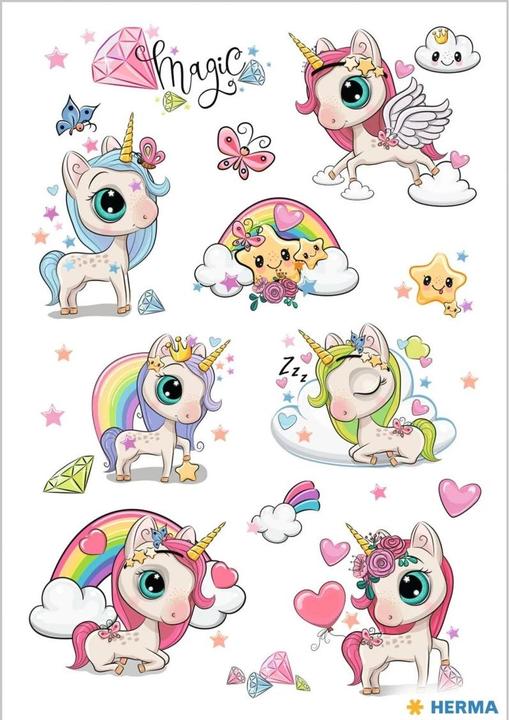 Actual product image HERMA Sticker unicorn